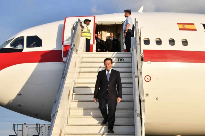 El canciller de España llega a la República Dominicana